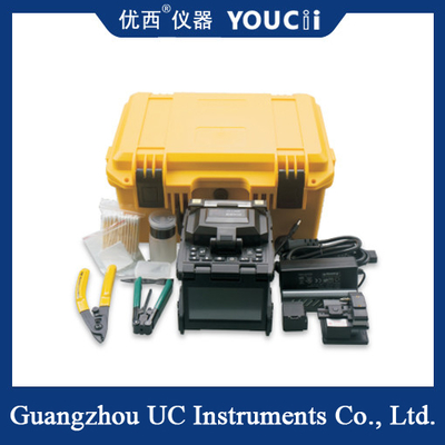 De Fusielasapparaat die van de zes Motoren Automatisch Vezel de Vezellassen lassen van het Hoofdlijnleer